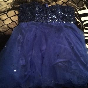 Royal blue sequin dress